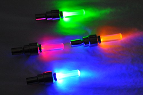 NTJ (4 Pack) LED Motion Activated Bike Bicycle Wheel Valve Stem Cap Tire Light