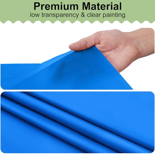 Image of misaya 12 Packs Disposable Plastic Table Cloth, 84 inch Round Waterproof Tablecloth, Leakproof & Sturdy Decorative Table Covers for Picnic, Party and Outdoor, Blue