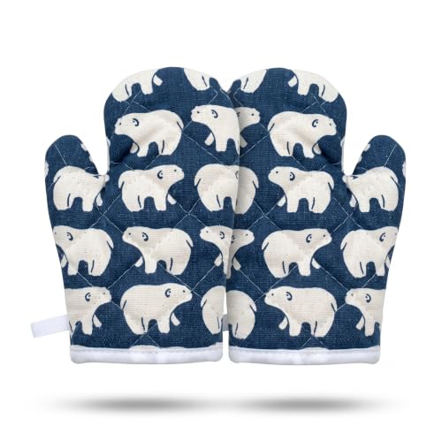 IUSOT Lot de 2 mini gants de cuisine résistants à la chaleur pour enfants