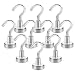 Ganchos magnéticos, 10PCS Imanes de Neodimio Super fuerte, 16mm, Ganchos Potente para Cocina, Dormitorio, Baño, Garaje, Taquillas, Nevera (Plata)