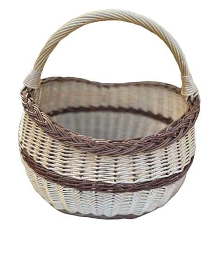 Panier en osier avec poignée 37x27x38 cm pour bois et récolte