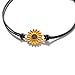 SIPELATY Pinky Pomise Distance Matching Bracelets for Best Friends Women Sunflower Boho Bracelet Friendship Jewelry Birthday Gifts with Gift Card