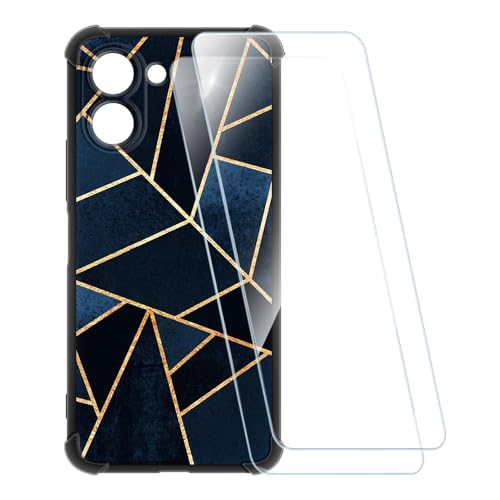 ESACMOT �v�����g�P�[�X + 2�������K���X�t�B���� Tecno Spark Go 3 4G 2026 �Ƃ̌݊�������, �Ռ��z���\�t�g�J�o�[ HD�N���A (�X�g���C�v)