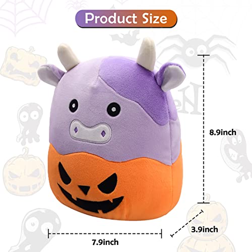 Cute Cow Plushie Pillow, Kawaii Cow Stuffed Animal Plush Toy, Soft Pumpkin Cow Plush Doll Halloween Plush Toy For Kids Birthday (Cow) #TOP5
