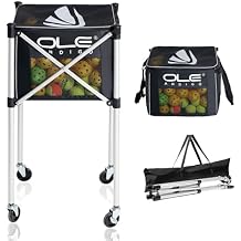 Pickleball Hopper Cart,Tennis Balls Hopper,Can Holds 180 Pickleballs or 210 Tennis Balls,Lightweight Ball Cart with Wheels,Pickle Ball Equipment,Ball Caddy for Training Travel
