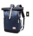 Produktbild KAKA Wasserdichter Laptop-Rucksack, 15,6-Zoll-Männer-Frauen-Computer-Rucksack mit USB-Anschluss Roll-Top-BackpackAnti-Diebstahl-Rucksäcke für Reisen/Business/College (Blau)