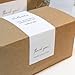 Tofficu 50pcs Adhesive Sealing Stickers for Present Boxes Rectangular Box Label Stickers Self-Adhesive Packaging Supplies and Paste for Home and Office Organization