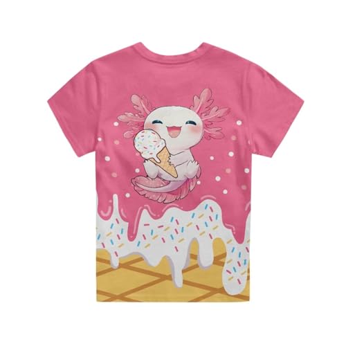 Image of Xhuibop Kids Tshirts Girls Boys 3-16 Years Summer Clothes for Teens Loose Fitting Tops