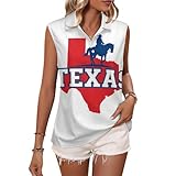 Adugen Origei Womens Polo Shirts Texas Sleeveless Golf...