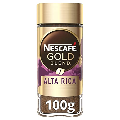 Nescafe Gold Blend Origins Alta Rica Instant Coffee, 100% Arabica Coffee, Dark Roasted Premium Instant Coffee, 100g