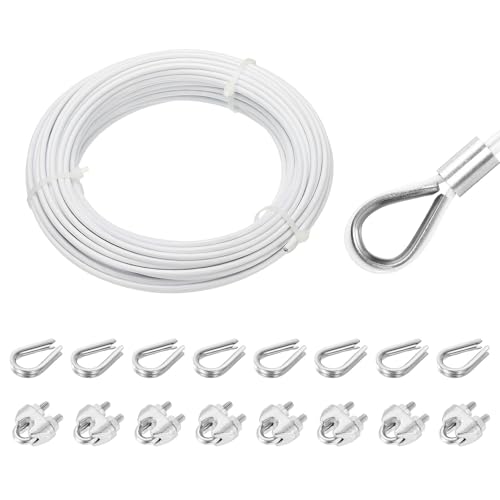 Cuerda de alambre de acero inoxidable 304 de 3mm revestimiento de vinilo para colgar y cubierta