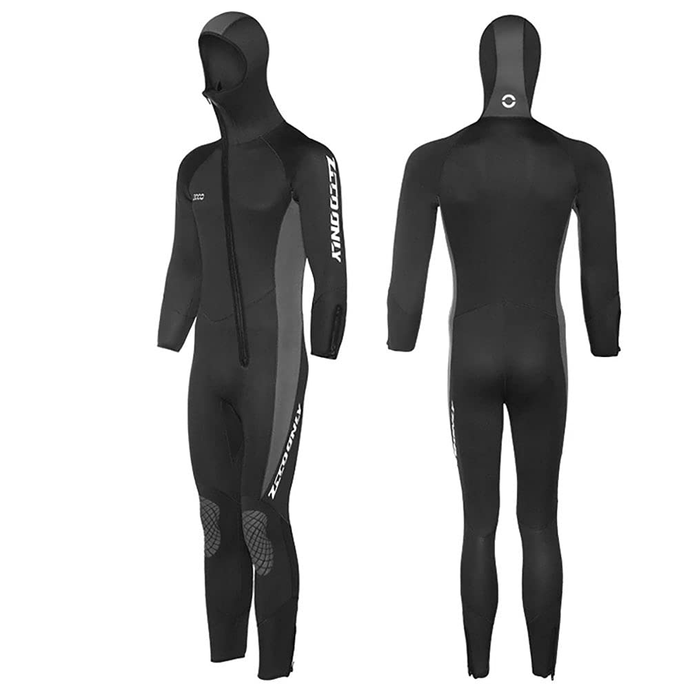 5Mm Muta in Neoprene per Uomo Donne, Frontale con Zip Full Corpo Tuta Tuta da Immersione A Prova di Freddo Spessa Calda Costume da Bagno Un Pezzo Unico