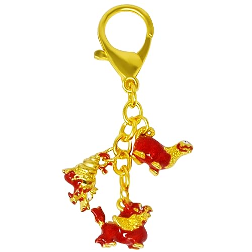 Fengshuibringluck Feng Shui Three Harmony Animals Keychain Peace And Luck