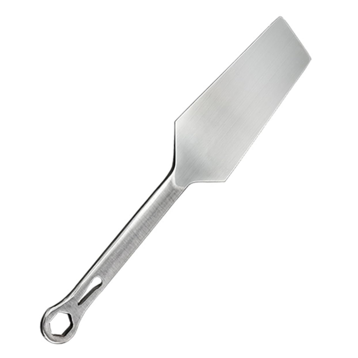 Cazzuola da Muratura in Acciaio Inox Argento per Livellare Cemento | Sagoma Cemento, Finitura per Edilizia, Taglio Putty e Rasatura Impugnatura Tonda