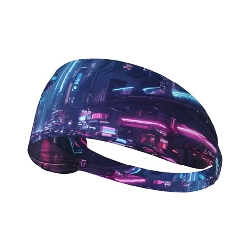 WZYWHJ Sci-Fi Street Sport-Stirnband Rot