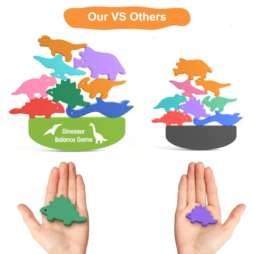 Fronor Toys For 3-7 Year Old Boys Girls, Dinosaur Building Wooden Blocks Stem Montessori Educational Stacking Toys Birthday Toys Gifts For 3 4 5 6 7 Year Old Girls Gifts (Green) #TOP3