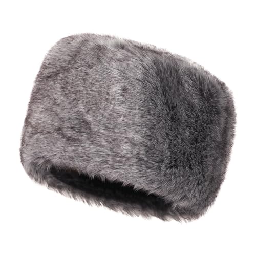 Image of Faux Fur Cossack Hat Fuzzy Trapper Trooper Hat Windproof Warm Russian Ushanka Winter Ski Hunting Cap Unisex