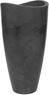 Vaso Copacabana Alto 40 X 80 Cm Antique Preto Vasart Copacabana Antique Preto 40x80cm