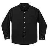 Double Pump Big and Tall Dress Shirts for Men Long Sleeve Business Casual Solid Button Down Shirts from XXL(T) to 6XL(T)(S279,6XL)