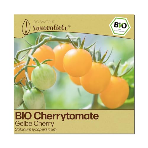 Samenliebe BIO Cherrytomaten Samen | Tomate Gelbe Cherry - sehr süß & gelb - samenfestes BIO Saatgut