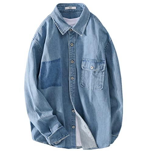 Chemise en denim épais homme coton bleu pour en finir avec l'inconfort