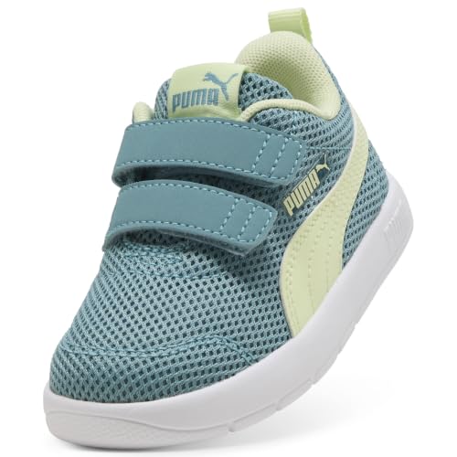 PUMA Unisex Baby COURTFLEX V3 MESH INF Sneaker, Morze Bałtyckie Niebiesko-Apple Spritz, 8,5 UK Dziecko, Morze Bałtyckie niebieskie jabłko Spritz, 26 EU