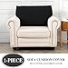 LA MEACK Couch Cushion Cover Seat Cushion Cover Stretch Armchair Cover Separate Sectional Sofa Slipcovers Furniture Protector(1 Piece for Seat or Sofa Backrest, Black)