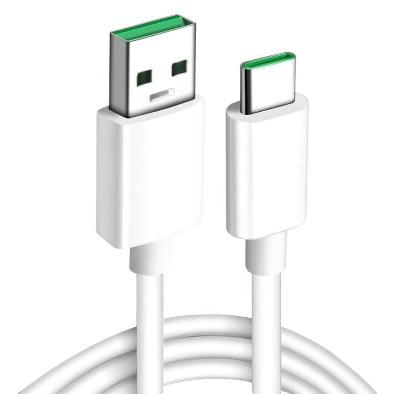 Image of 65W USB Type C Cable for Oppo Reno 9 Pro + |Reno 9 Pro |Reno 9 |A1 Pro |K10x |Reno 8 Pro |Reno 8|,1m,White