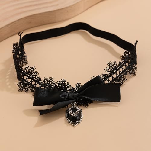 Wiwpar Sexy Black Lace Bow Leg Thigh Garter Belt Flower Floral Crystal Pendent Bowknot Elastic Stretch Leg Garter Belt Wedding Garter Bridal Halloween Costume Accessories for Women3