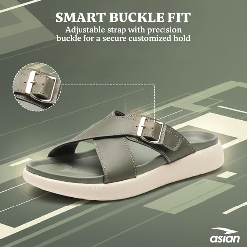 Image of ASIAN MEDISOL-01 OrthoSoft Extra Soft Doctor Slippers for Men | Men's Flip Flop Slippers with Soft Cushion & Arch Support | Broad Strap Casual Slides | Comfortable Daily Wear Footwear