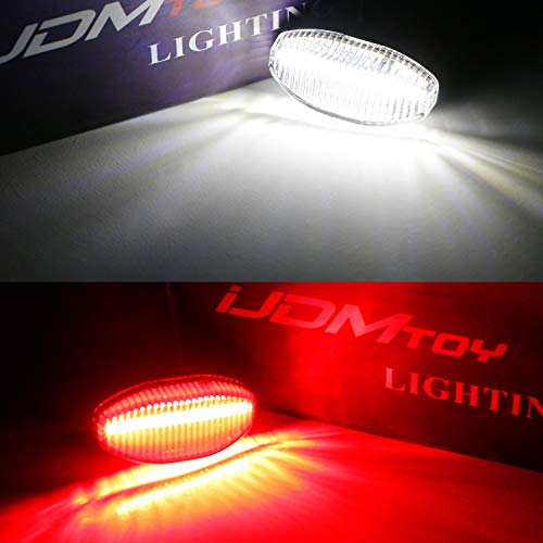 Ijdmtoy Complete 7-Piece Smoked Lens 84-Smd Led Grille Running Lights And Front/Rear Side Marker Lights Compatible With 2010-2014 Ford Raptor (Front White, Rear Red) #TOP2