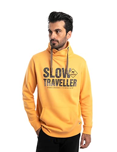 ROADSIGN Australia Herren Tube Sweat Mit modischem Schlauchkragen und Kordelzug, Sweat für den Alltag Gelb | 2XL Cover