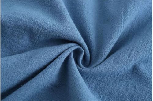 Women Loose Solid Color Cardigan Shirt Wide Leg Pants 2-Piece Set of Retro Cotton Linen Shirt High Waist Long Pants4