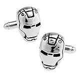 Bonamana Men's Wedding Cufflinks Novelty T Shirt Fancy Cuff link (Iron man)