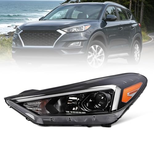 Jecoupoon Left Halogen Headlight Assembly W/DRL Comptible with Tucson SE SEL GLS Essential Limited Luxury Preferred Sport Ultimate Value Edition 2019 2020 2021 Headlamp 92101D3650 HY2502235 by Jecoupoon - Used condition - US$153.29