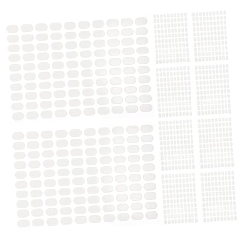 VINTORKY 10枚の透明なネイルステッカー 人工の爪のための楕円形の両面デカール 人工のネイルグルーステッカープレスネイルアートテープ接着剤タブ