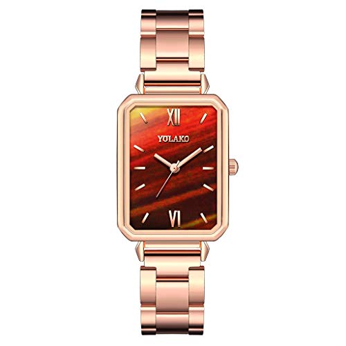 CHENHAN Fashion Watches Women Casual Vintage Multilayer Quartz Wristwatch Weave Wrap Leather Bracelet Luxury Watch for Women (Color : Coffee)