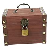 Tirelire en bois rétro fabriquée avec des matériaux de qualité, sûre et pratique, tirelire en bois vintage