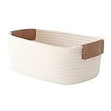 Cesta de Almacenaje Algodón Trenzado Beige...
