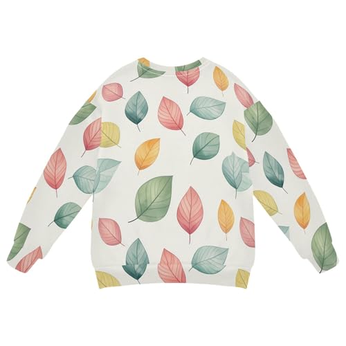 JUNZAN Colorful Leaves Kids Boys Sweatshirt Hoodie Fleece Sweatshirt With Hoodie Athletic 4T2
