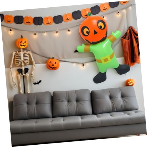 Citrouille gonflable Halloween de 1m20 avec lumières led intégrées pour décoration extérieure - 7