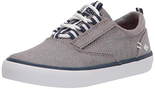 Sperry unisex child Leeboard Jr Crib Shoe, Grey, 8 Little Kid US