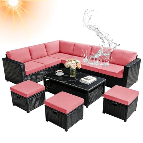 ZYXFYY 16 Piece Waterproof Outdoor Cushion Covers Zipper for Patio
