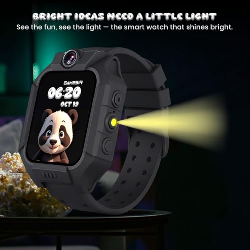 Image of GameSir Q18 Kids Smart Watch, 2G /3G Connectivity, Voice Calling, GPS Tracker, Two-Way Calling, SOS Function, Camera & Water Rasistence, Smartwatch for Kids - Boys & Girls - (Black)