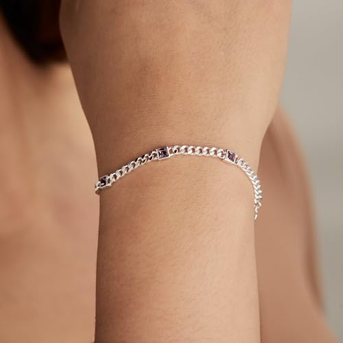 Image of Alex and Ani September Birthstone Sapphire Curb Chain Bracelet