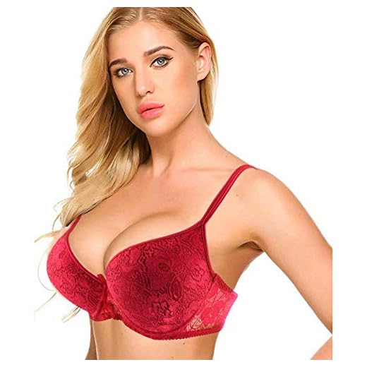 Bomull Bhvinröd Sexig Big Size Bh Push Up Bh Bra Women Plus Size Cup Spets Kvinna Underkläder-Vinröd 100C