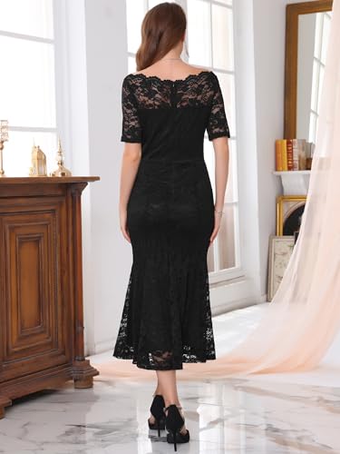 Women's Wedding Dress for Bride Formal Evening Gown 2025 Off Shoulder Mermaid Lace Dresses4