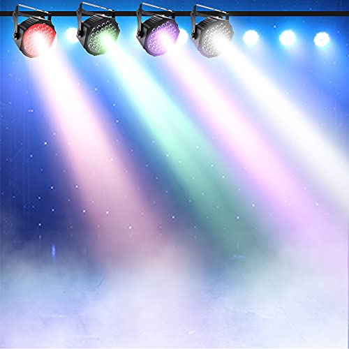 Stage Lights 4 Packs 36*1W Led Rgb Par Lights With 7 Mode Sound Activated And Dmx Controller Sound Activated Uplighting For For Concert, Party, Wedding, Party, Club, Ktv #TOP7