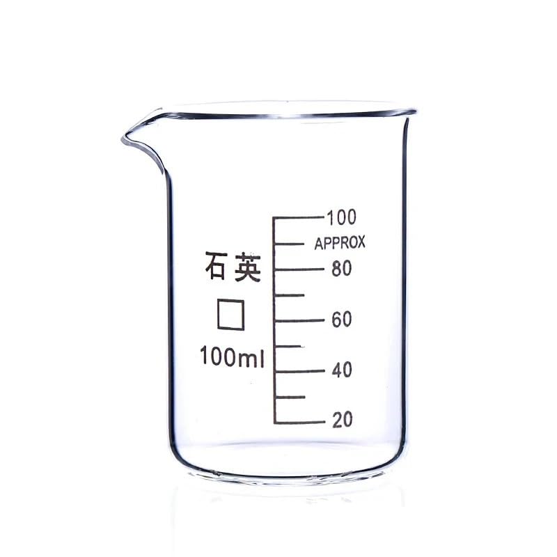 Bécher en quartz 100 ml en silice pure pour les analyses de haute précision