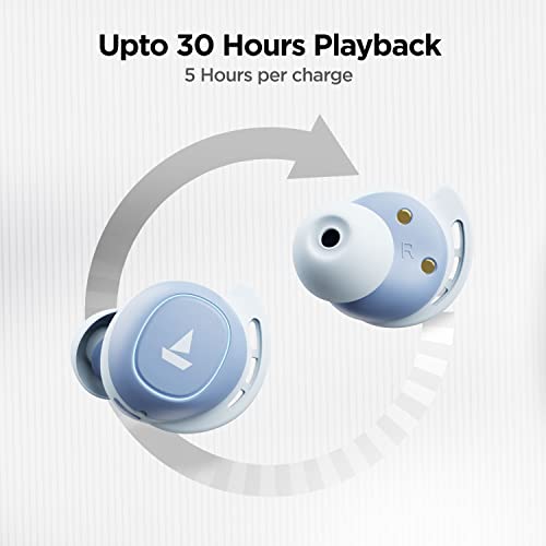 Image of boAt Airdopes 441 Bluetooth Truly Wireless In Ear Earbuds With Mic With Up To 30H Total Playback Iwp Technology Immersive Audioipx7 Water Resistance Super Touch Controls Secure Sports Fit(Mint Purple)